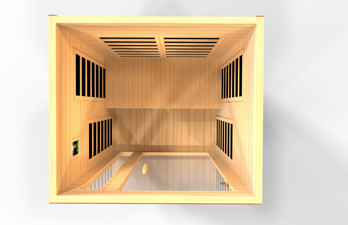 Dynamic Saunas Cordoba Elite 2-person Ultra Low EMF FAR Infrared Sauna Canadian Hemlock
