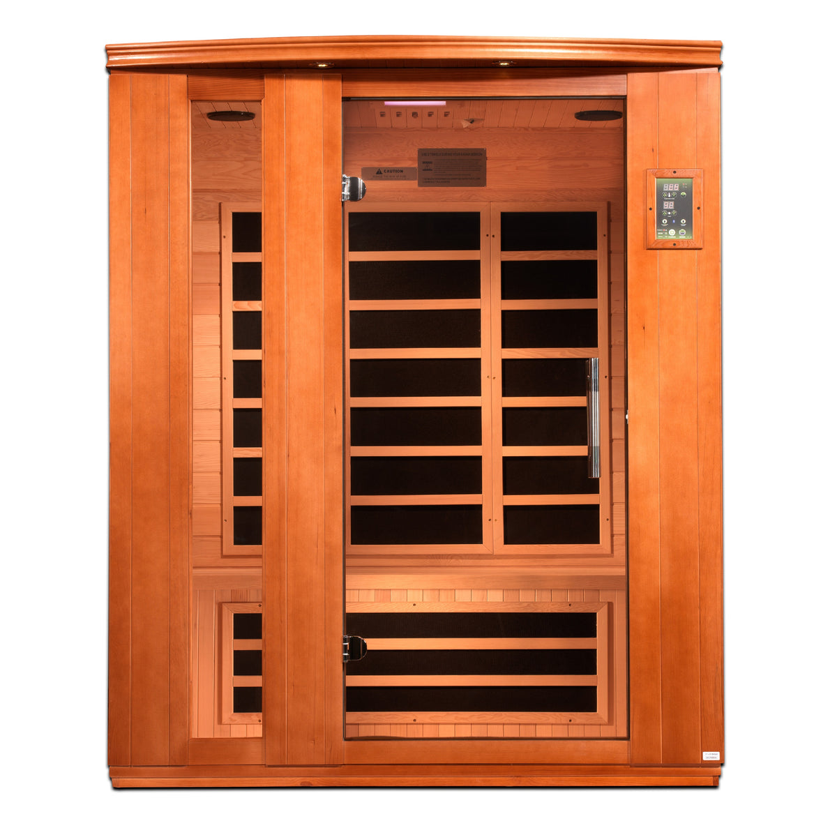 Dynamic Saunas Lugano 3-person Low EMF FAR Infrared Sauna Canadian Hemlock
