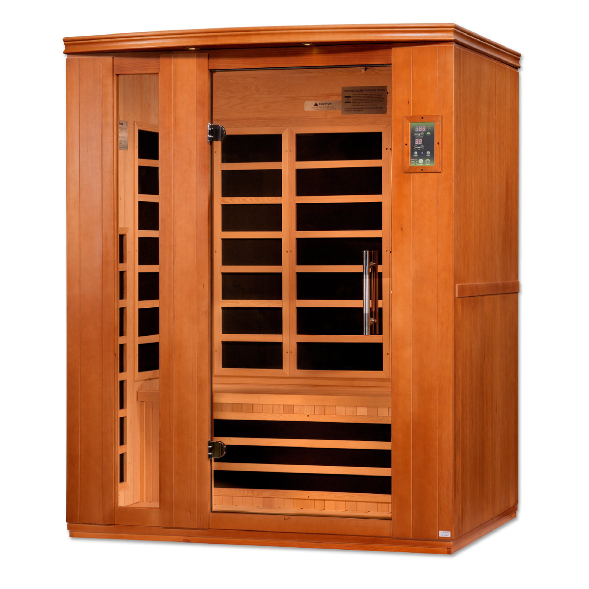 Dynamic Saunas Lugano 3-person Low EMF FAR Infrared Sauna Canadian Hemlock