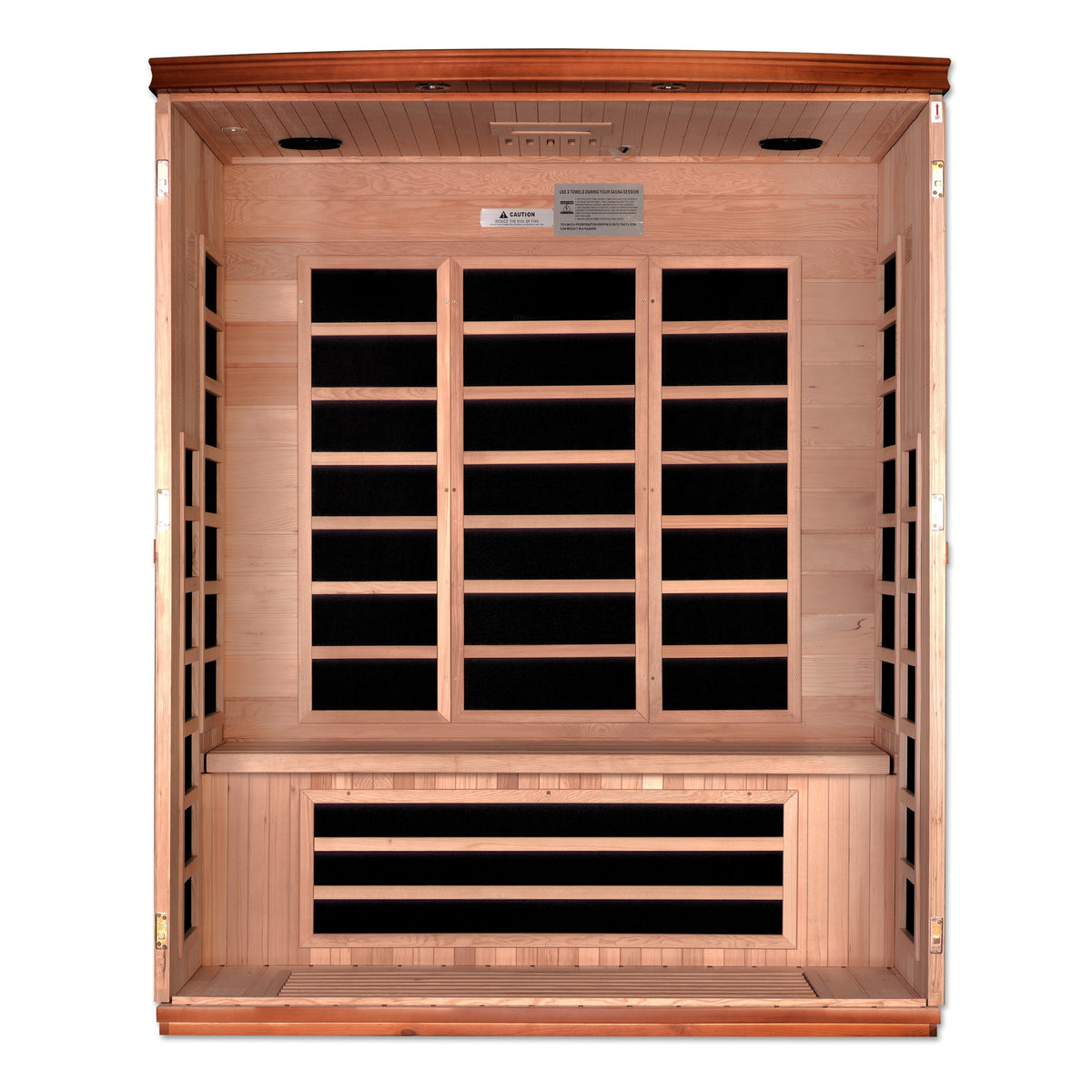 Dynamic Saunas Lugano 3-person Low EMF FAR Infrared Sauna Canadian Hemlock