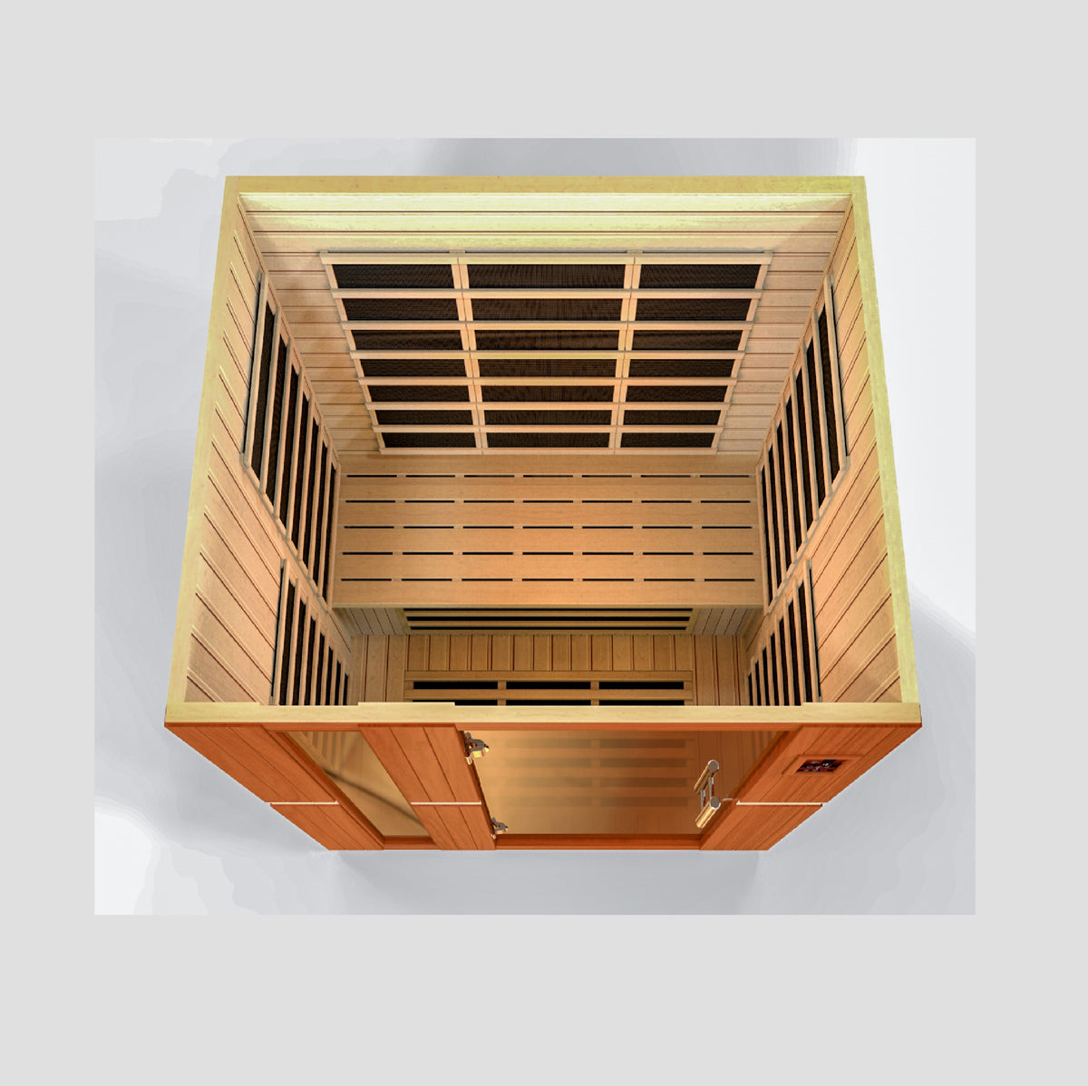 Dynamic Saunas Lugano 3-person Low EMF FAR Infrared Sauna Canadian Hemlock