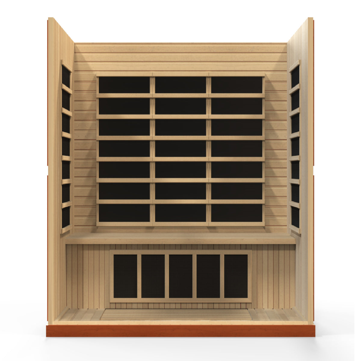 Dynamic Saunas Bergamo 4-person Low EMF FAR Infrared Sauna Canadian Hemlock