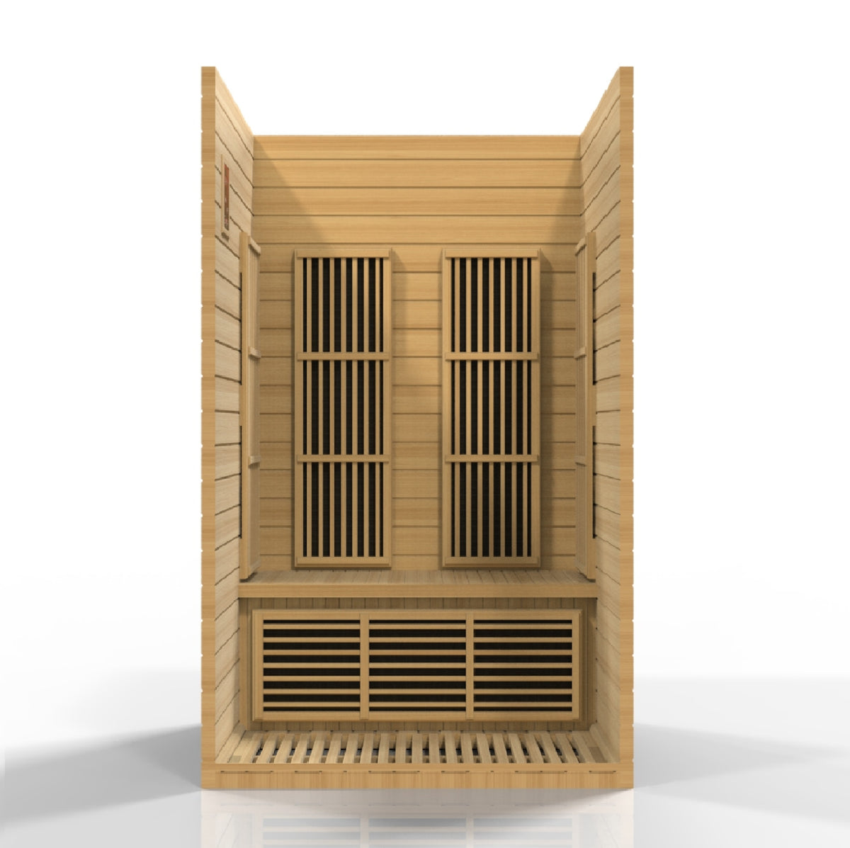 Maxxus Saunas Seattle 2-Person Low EMF FAR Infrared Sauna Canadian Hemlock