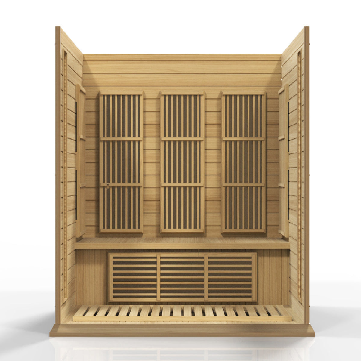 Maxxus Saunas 3-Person Low EMF FAR Infrared Sauna Canadian Hemlock