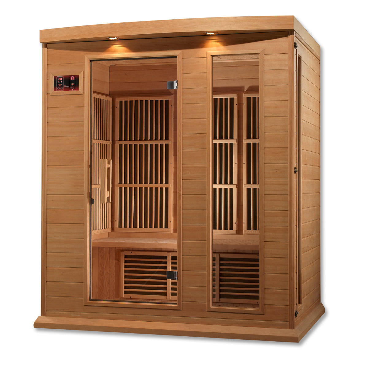 Maxxus Saunas 3-Person Low EMF FAR Infrared Sauna Canadian Hemlock