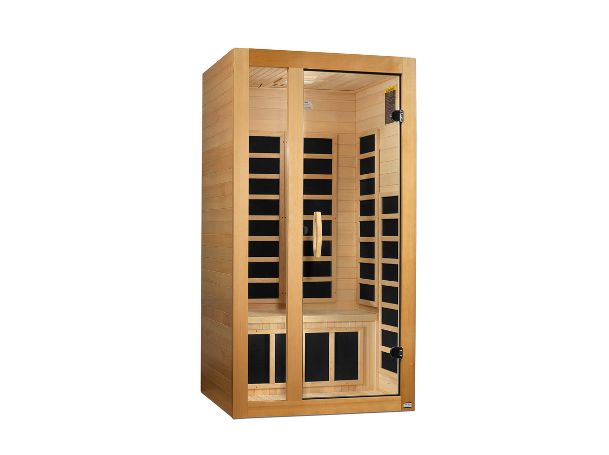 Dynamic Saunas Garcia 1-2 person Low EMF FAR Infrared Sauna Canadian Hemlock