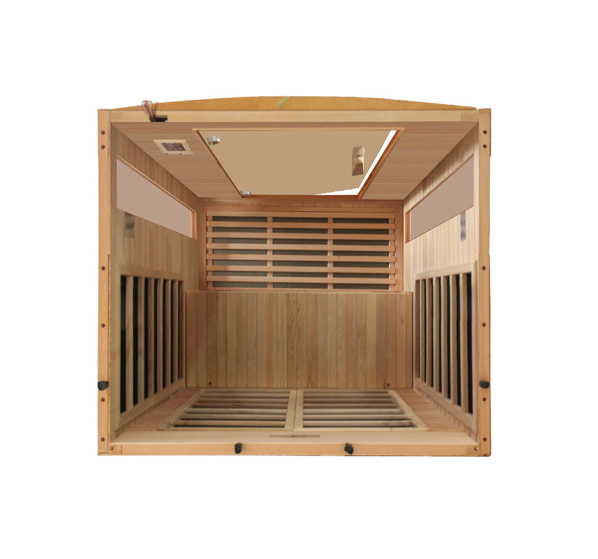 Dynamic Saunas Versailles 2-person Low EMF FAR Infrared Sauna Canadian Hemlock