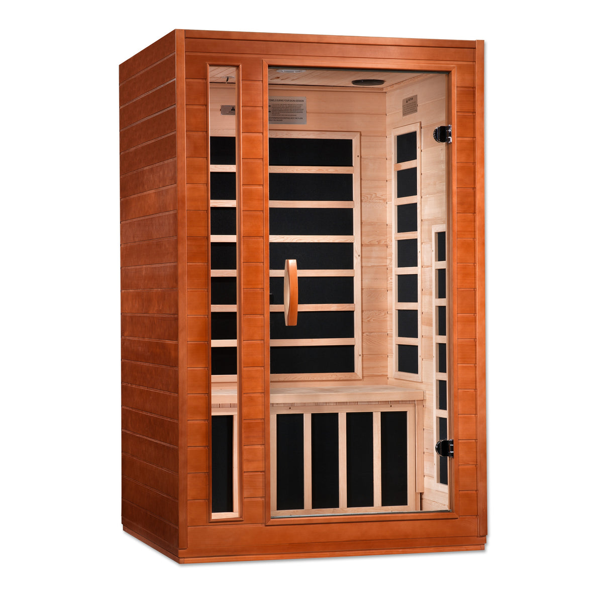 Dynamic Saunas Cordoba Elite 2-person Ultra Low EMF FAR Infrared Sauna Canadian Hemlock