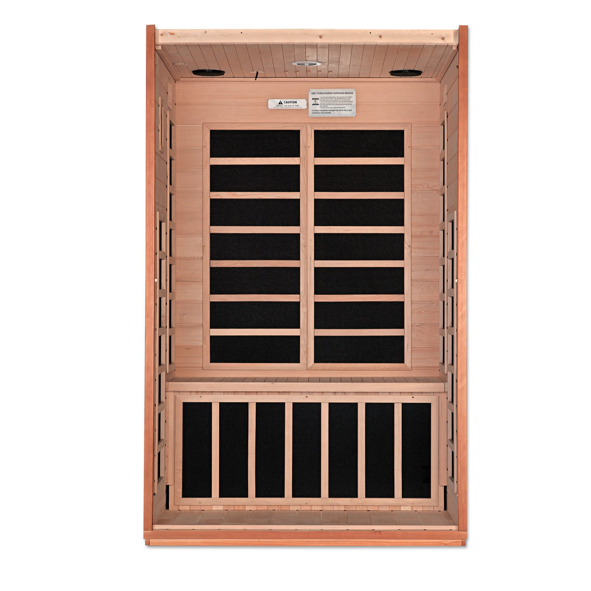 Dynamic Saunas Cordoba Elite 2-person Ultra Low EMF FAR Infrared Sauna Canadian Hemlock
