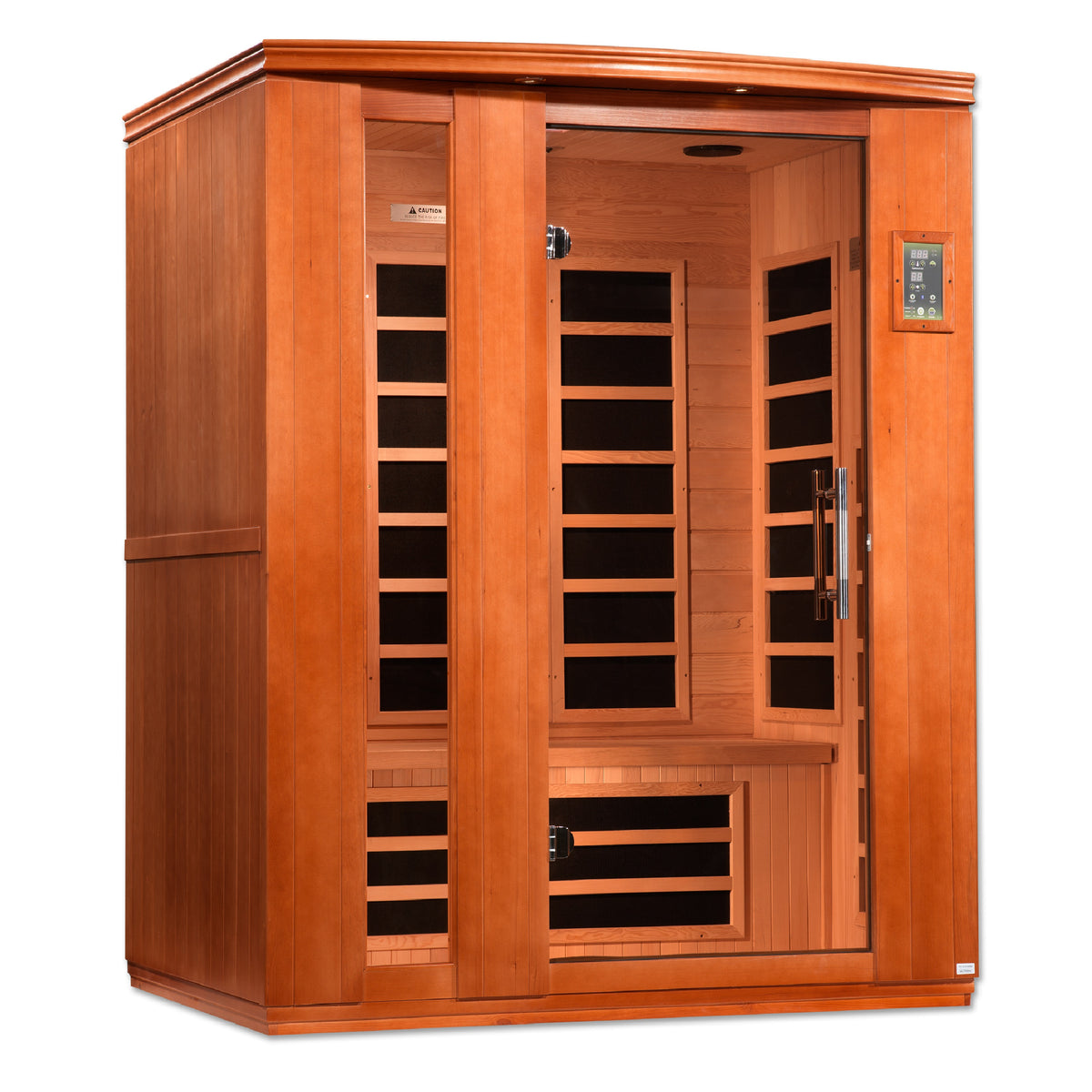 Dynamic Saunas Lugano 3-person Low EMF FAR Infrared Sauna Canadian Hemlock