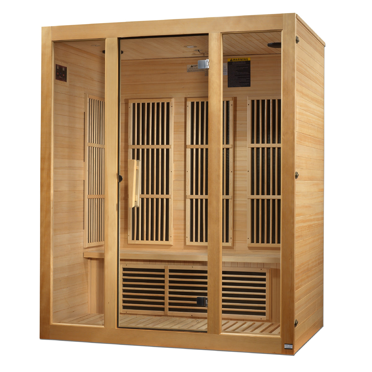 Maxxus Saunas Bellevue 3-Person Low EMF FAR Infrared Sauna Canadian Hemlock