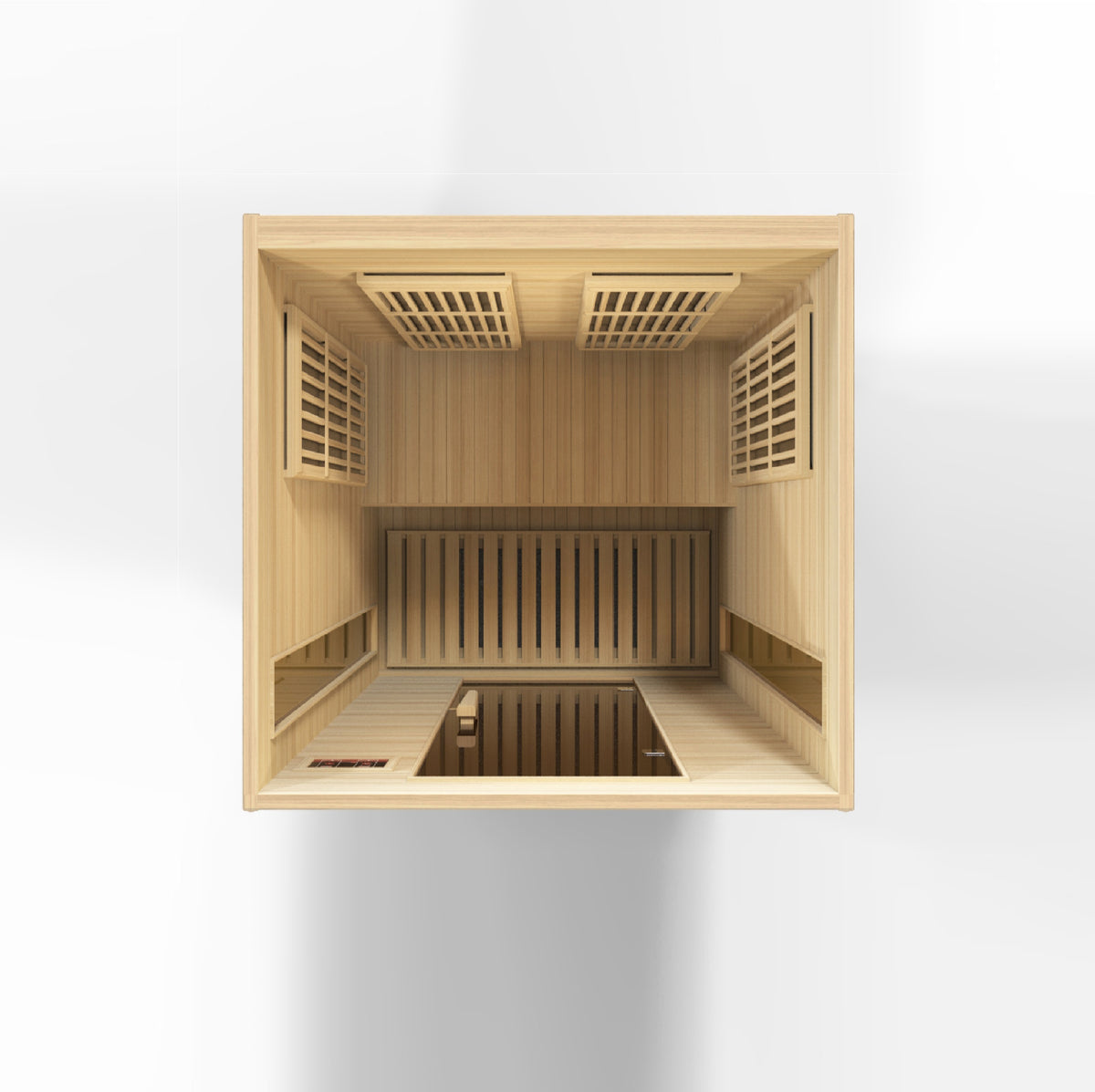 Maxxus Saunas 2-Person Low EMF FAR Infrared Sauna Canadian Hemlock