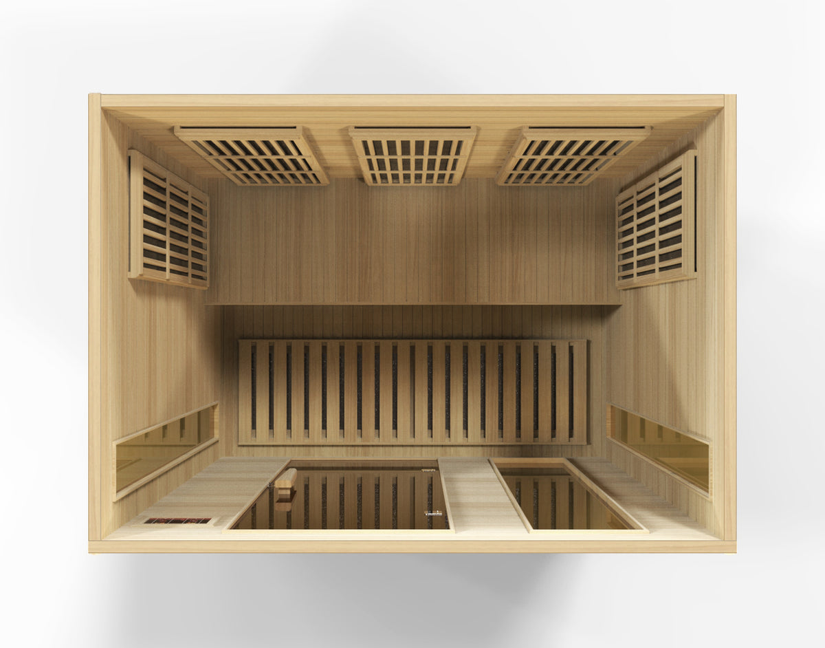 Maxxus Saunas 3-Person Low EMF FAR Infrared Sauna Canadian Hemlock