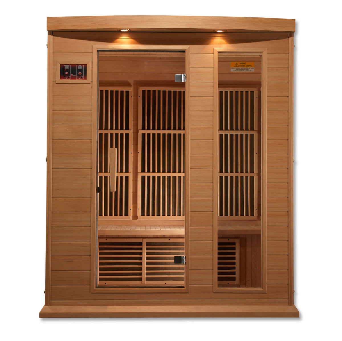 Maxxus Saunas 3-Person Low EMF FAR Infrared Sauna Canadian Hemlock