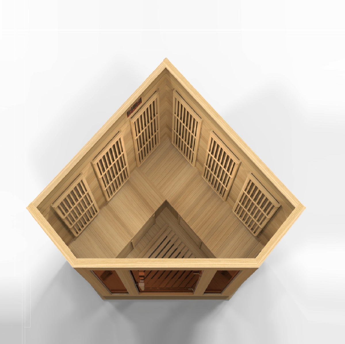 Maxxus Saunas 3-Person Corner Low EMF FAR Infrared Sauna Canadian Hemlock
